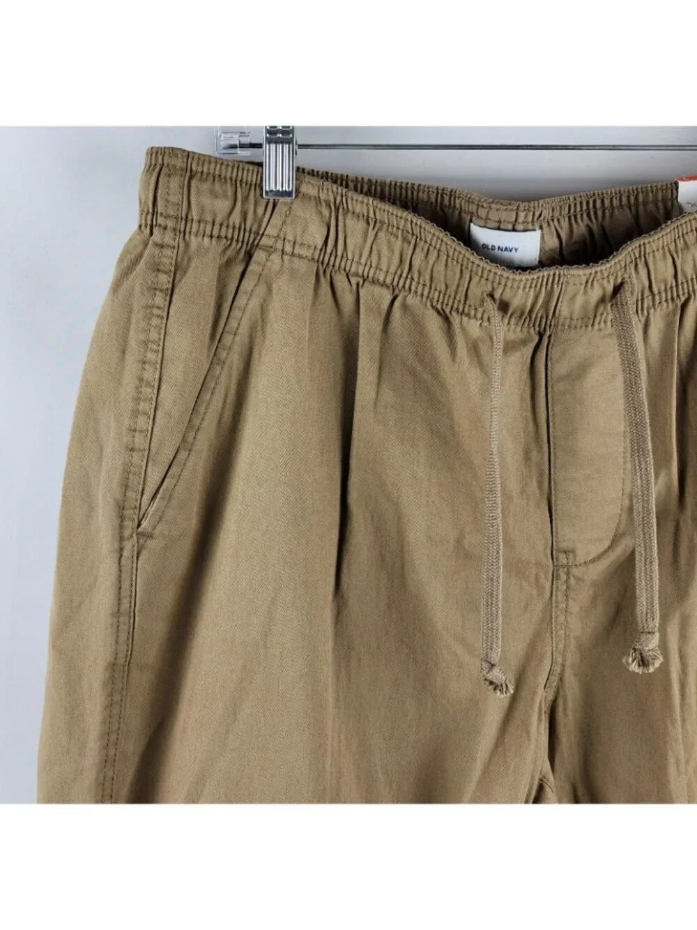 Old Navy Pants Mens Large Tan Built-in Flex Modern Joggers Tapered Leg 34x29 NWT